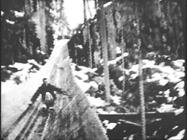 USFS - Historical Footage - Clearwater Flume Logging - 1938