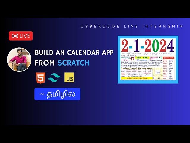 Day 78: Let's Build a Calendar App from Scratch - (DOM Projects) - CyberDude Live Internship