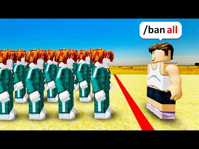 Trolling with ADMIN in Roblox Squid Game