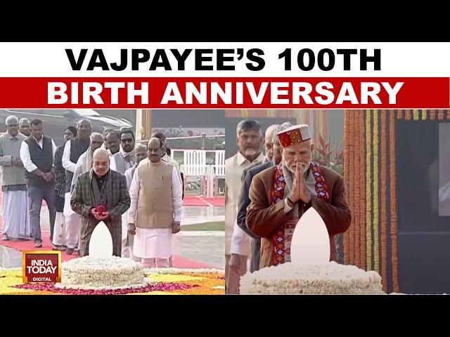 Top Leaders Pay Tribute To Atal Bihari Vajpayee On 100th Birth Anniversary | India Today News