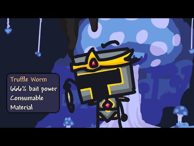 Terraria Truffle Worm Animated