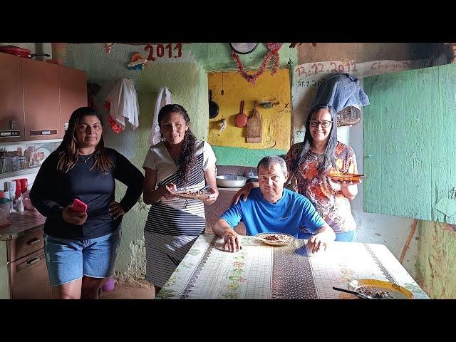 Despedida de Cida Família Mamoeiro/fiz mungunzá no fogão a lenha.