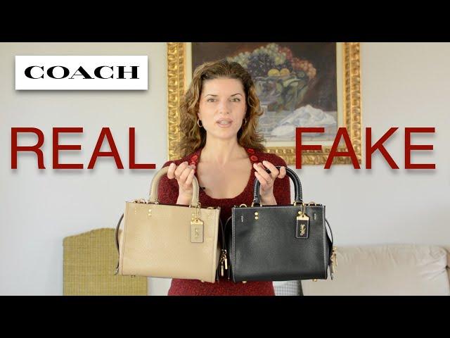 Real vs Fake Coach Rogue 25 Bag. How to spot fake Coach handbags and purses