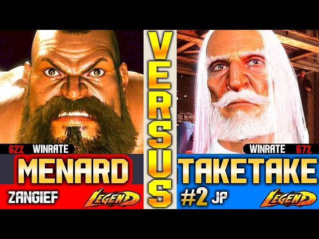 SF6 Zangief (MenaRD Vs Taketake-Piano) JP ▰ High Level