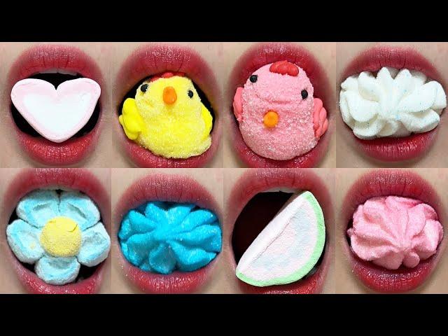 asmr MARSHMALLOWS 여러가지 마시멜로우 디저트 먹방 eating sounds