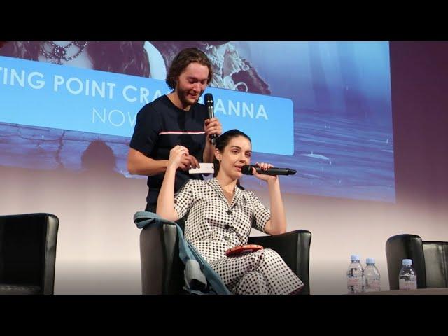 Adelaide Kane and Toby Regbo play a game