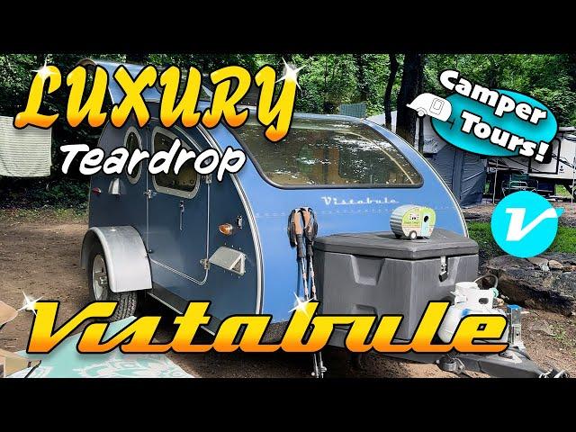 Vistabule Teardrop Trailer - What does a $$$ Teardrop Look Like? - Camper Tours!