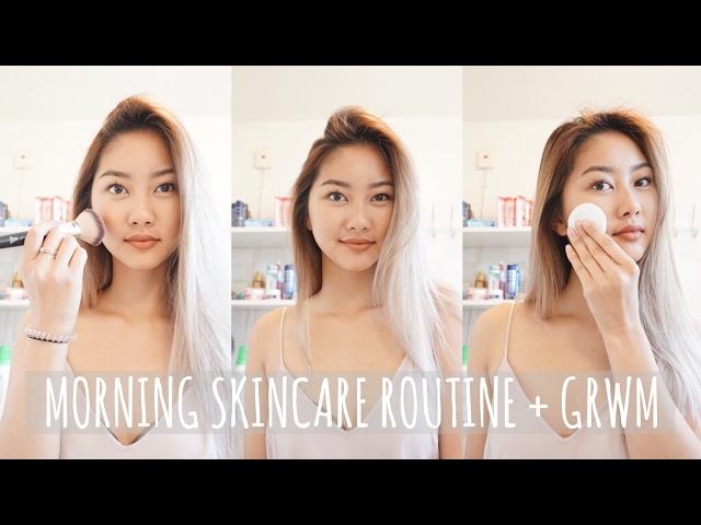 MORNING SKINCARE ROUTINE + GRWM || Thuvan Pham