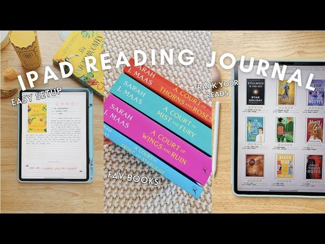 READING JOURNAL SETUP ON THE IPAD | book reviews, reading tracker, and TBR lists | Flourish Planner