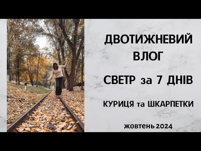 Тижневий влог. Светр за 7 днів. Куриця та шкарпетки. Жовтень 2024