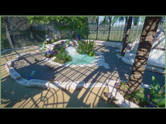 Indian peafowl garden habitat | Amalfina Zoo | Planet Zoo | speedbuild