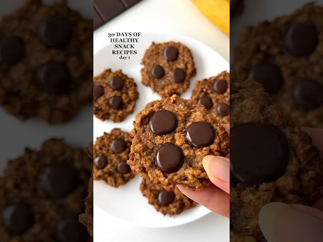 4-ingredient Healthy Cookies #healthyrecipes #healthydessert #snacksrecipe