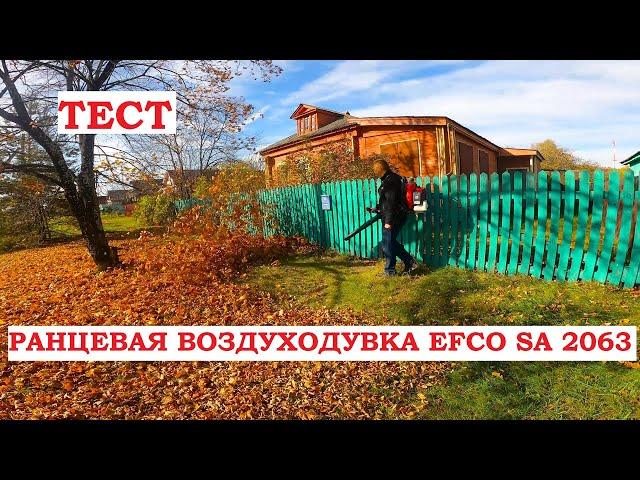 Тест ранцевой воздуходувки Efco SA 2063