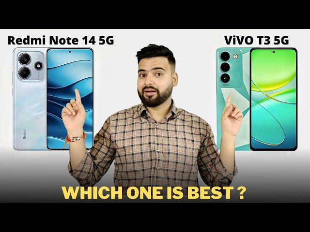 Redmi Note 14 5G vs Vivo T3 5G  - Full Comparison | Which One is Best ??