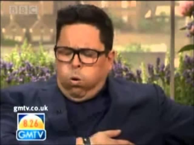 Dom Joly faints on GMTV