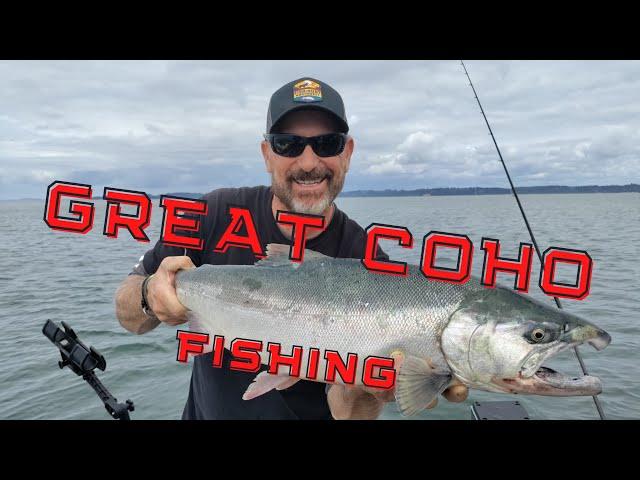 Catching COHO Salmon in Saltwater Shallow Water Using Anchovies & Herring