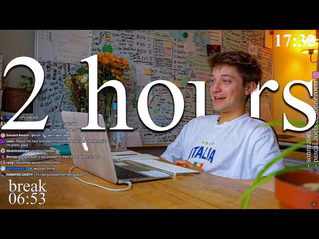 LIVE | 2-HOUR study with me ️ rain sounds & pomodoro timer 60 & 10