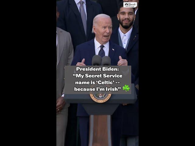 #shorts President Joe Biden shares his secret service name is 'Celtic' | Celtics White House visit