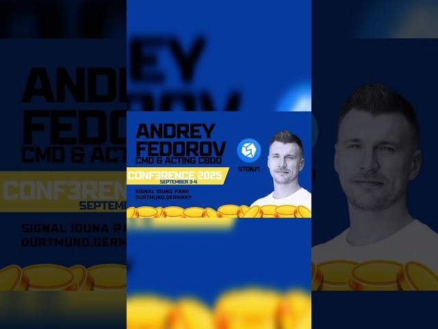 Proud to see our very own Andrey Fedorov representing #STON.fi at #CONF3RENCE 2025! #dex