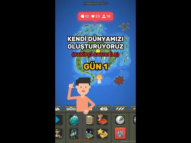 KENDİ DÜNYAMIZI KURUYORUZ - GÜN 1 #sandbox #ev #oyun #worldbox #dünya #inşaat #simulator