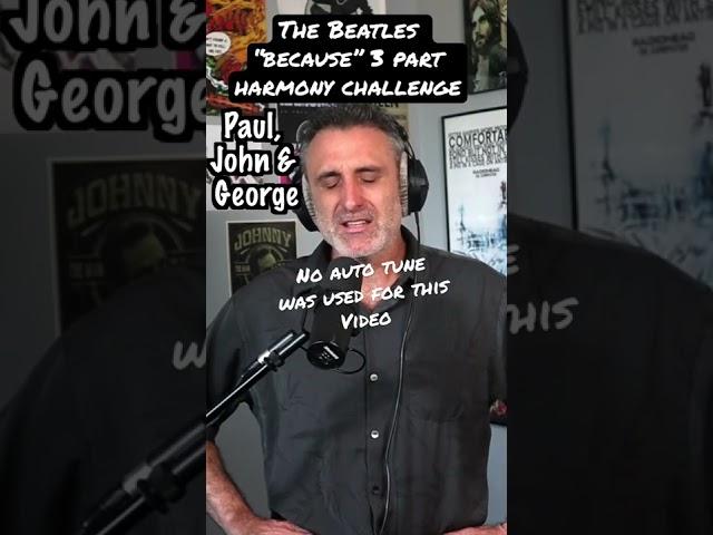 The Beatles because 3 part harmony challenge #shorts