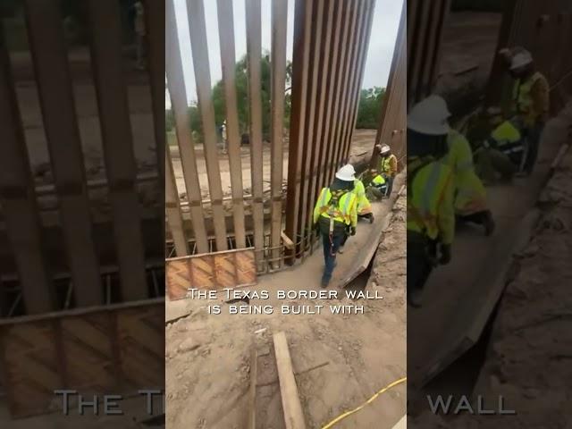 The Texas border wall is being built with the same materials as President Trump's wall.