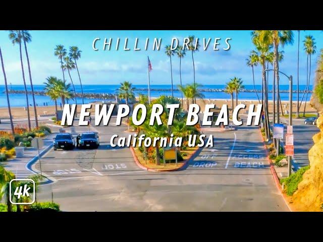 NEWPORT BEACH, California – 4K DRIVING TOUR – with Captions