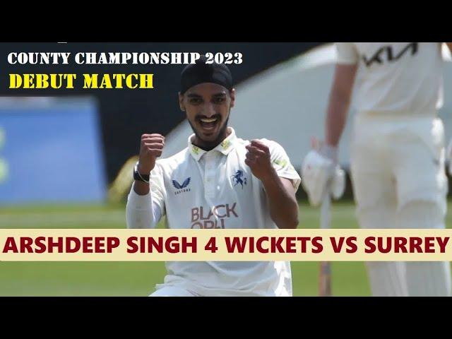 Arshdeep Singh 4 Wickets in County Championship for Kent vs Surrey ~ June 11-14 2023 (DEBUT MATCH)