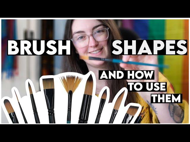 BRUSH SHAPES and how to use them  Gouache & Watercolor brushes