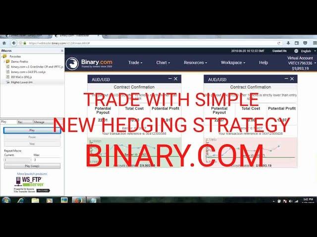 HEDGING STRATEGY RISE FALL IN BINARY.COM