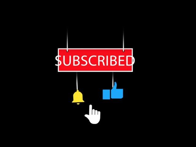 YouTube Subscribe Button Animation  Black Screen Free