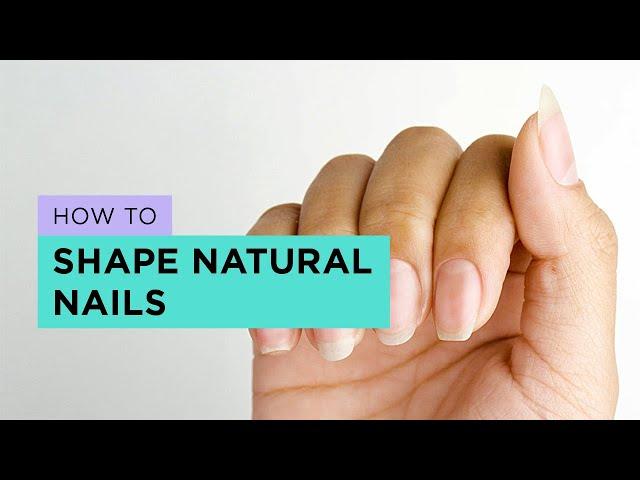 How to Shape Square, Squoval, Oval, Round and Almond Nails (natural)