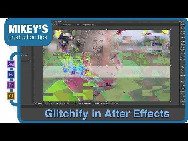 how to transition footage with glitchify in after effects