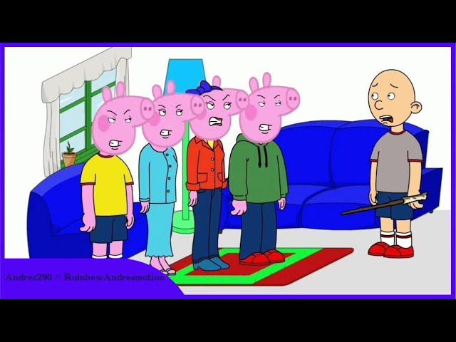 Classic Caillou Turns The Anderson's Family Into a Pigs/Grounded