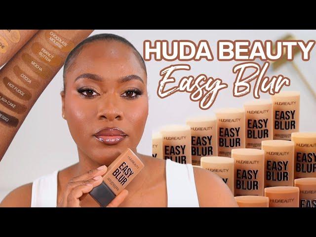 NEW HUDA BEAUTY EASY BLUR FOUNDATION REVIEW & FIRST IMPRESSIONS 2024