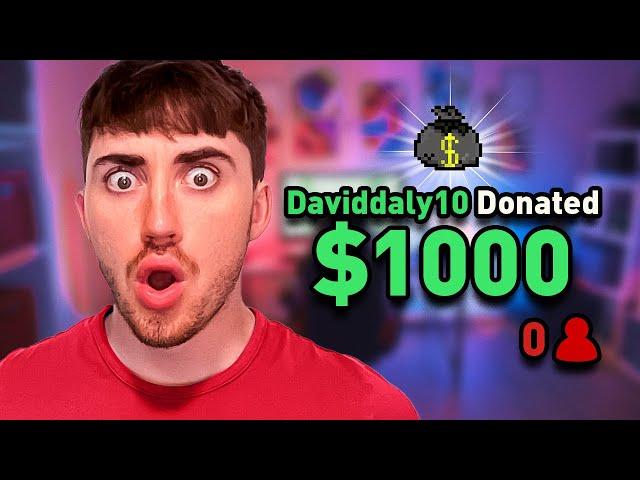 I Donated Money To Streamers With 0 Viewers