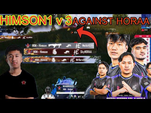 Himson 1 v 3 Against Horaa Esports @cr7horaaYT@4KGamingNepal@AnshYT@nofearpubg3911​⁠