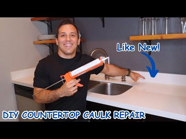 How to Repair Caulk on a Stone Countertop Backsplash - Beginners DIY Guide