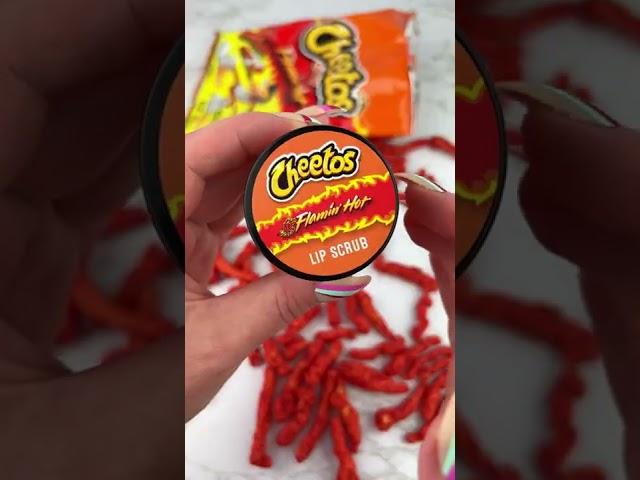 Flamin' Hot Cheetos Lip Balm Scrub Satisfying Video ASMR! #shorts #asmr