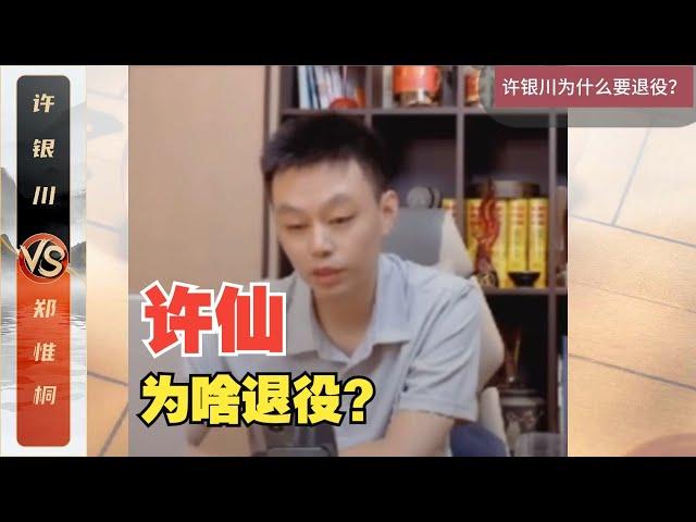 Why did Xu Xian retire? This game of chess is enough to explain everything Xu Yinchuan VS Zheng Wei