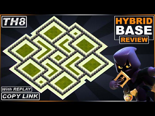 BEST! TH8 Base [Defense] 2021!! Anti Dragon, Hog Riders & Valk TH8 Base with REPLAY - Clash of Clans