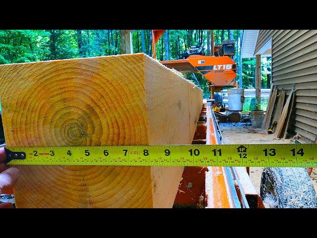 How I make Timber Beams on my sawmill.