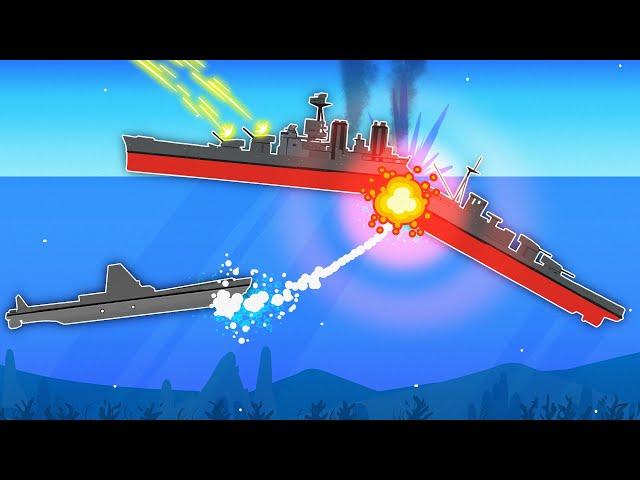 Ships At War Battle Simulator!  Ship Sinking Simulator + FORTS - Ships at War Gameplay