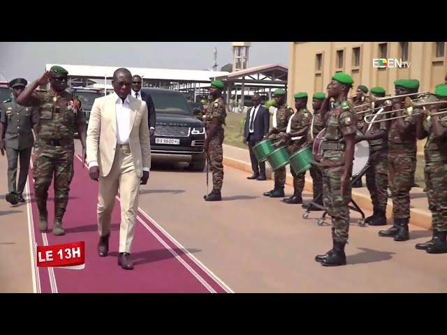 Visite du Président Patrice TALON  à la caserne de Dessa à Allada