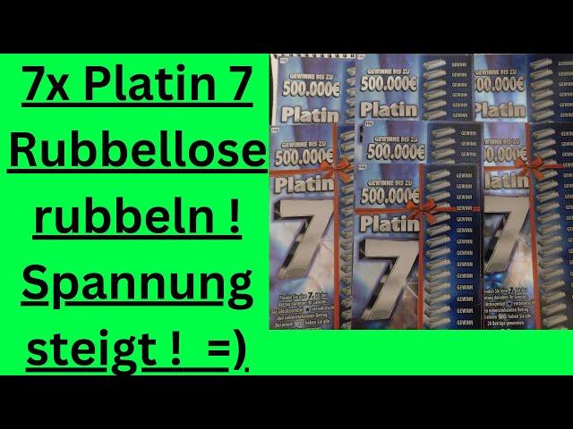 7x Platin 7 Rubbellose aus Sachsen Anhalt rubbeln - Gewinnen wir was ?