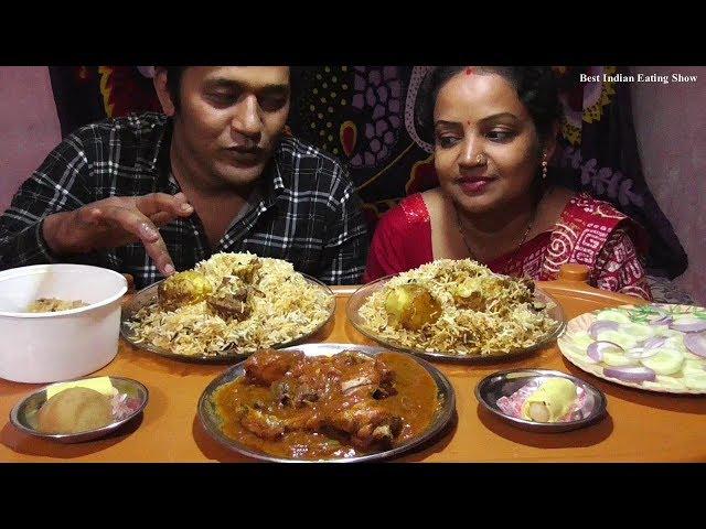 Wife & Husband - Mutton Biryani & Chicken Kasha Eating Show - Best Indian Cuisine