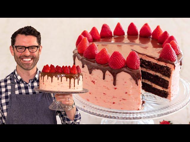 The MOST AMAZING Chocolate Strawberry Cake Recipe Ever!