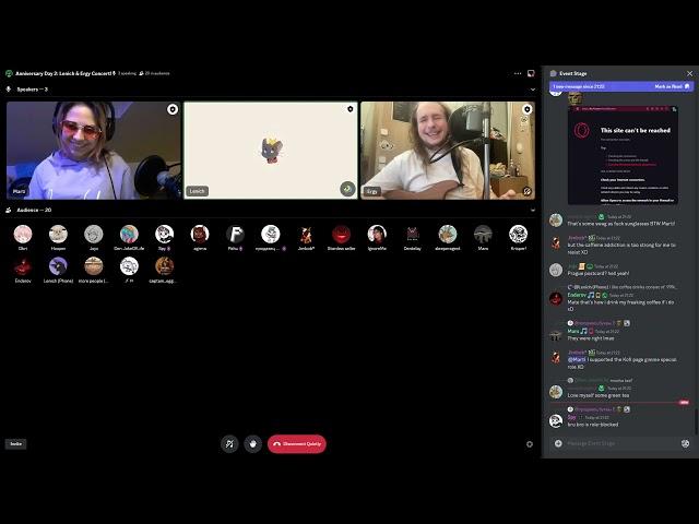 2024 05 02 The Chalkeaters server event. Lenich & Ergy concert