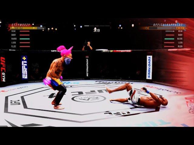 Unicorn spinning KO UFC 4
