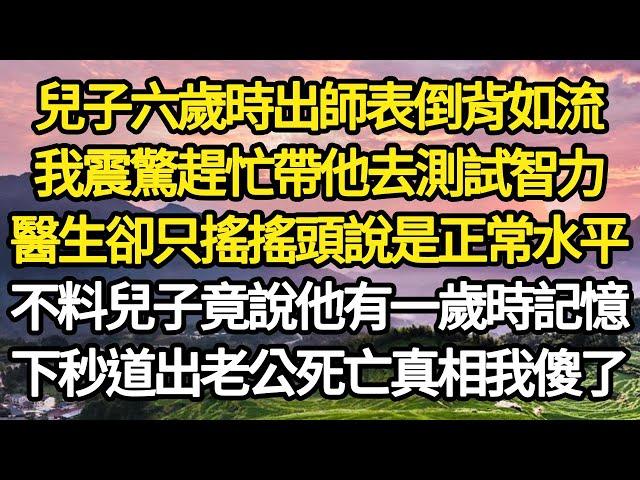 兒子六歲時出師表倒背如流，我震驚趕忙帶他去測試智力，醫生卻只搖搖頭說是正常水平，不料兒子竟說他有一歲時記憶，下秒道出老公死亡真相我傻了#故事#情感#情感故事#人生#人生經驗#人生故事#生活哲學